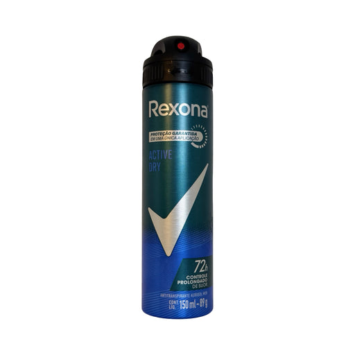 Lata do desodorante aerossol Rexona Men Active Dry 72h, 150 ml