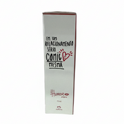 Caixa do perfume Natura Humor Próprio 75 ml com a frase "Em um relacionamento sério comigo mesma"