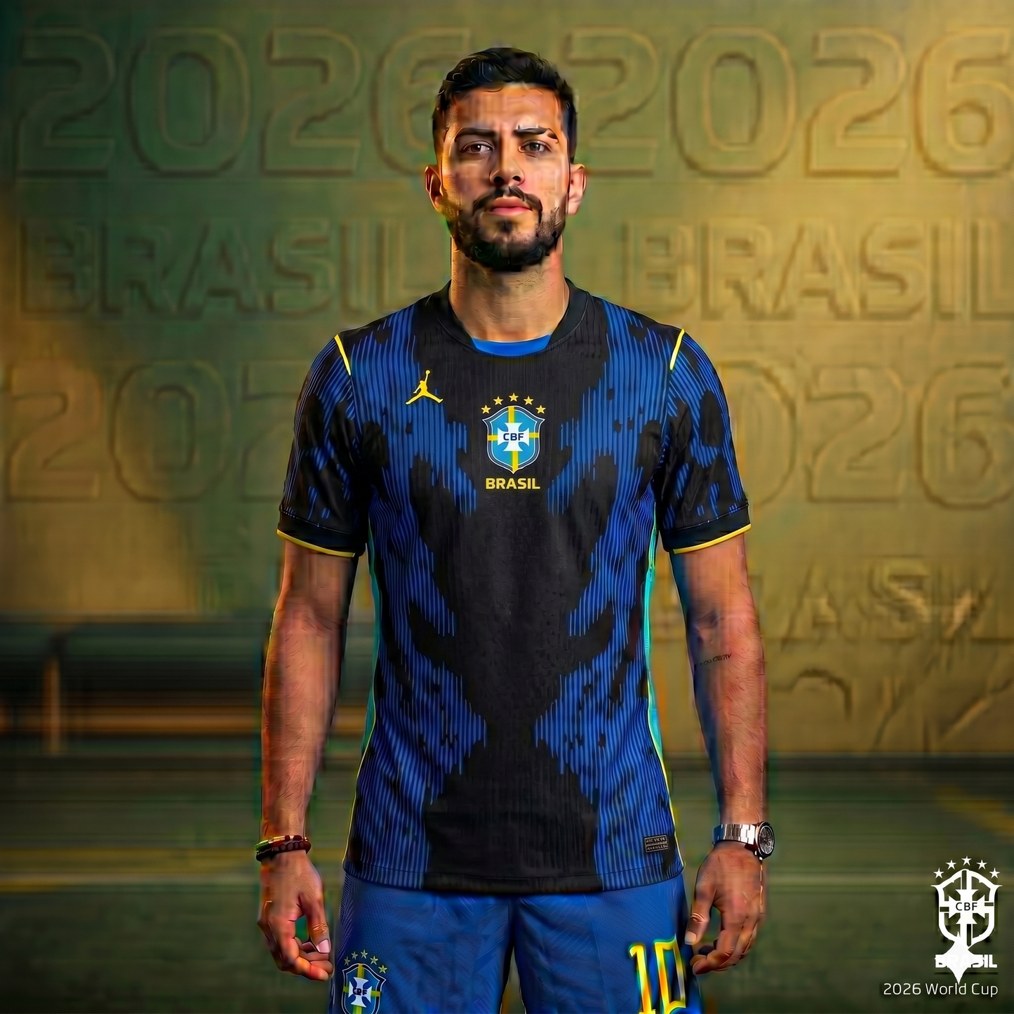 Brazil Men National Team Soccer Jersey - Blue