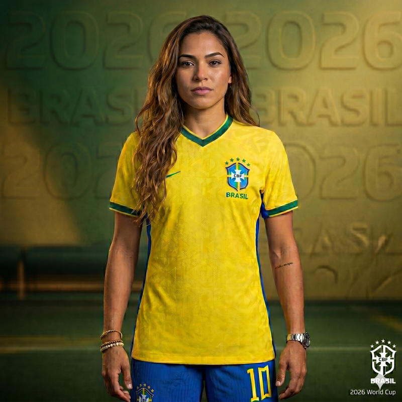 Brazil Women National Team Soccer Jersey - Jogador Yellow