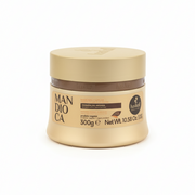 Pote dourado de 300 g da Máscara Capilar Haskell Mandioca Hidratação Intensa