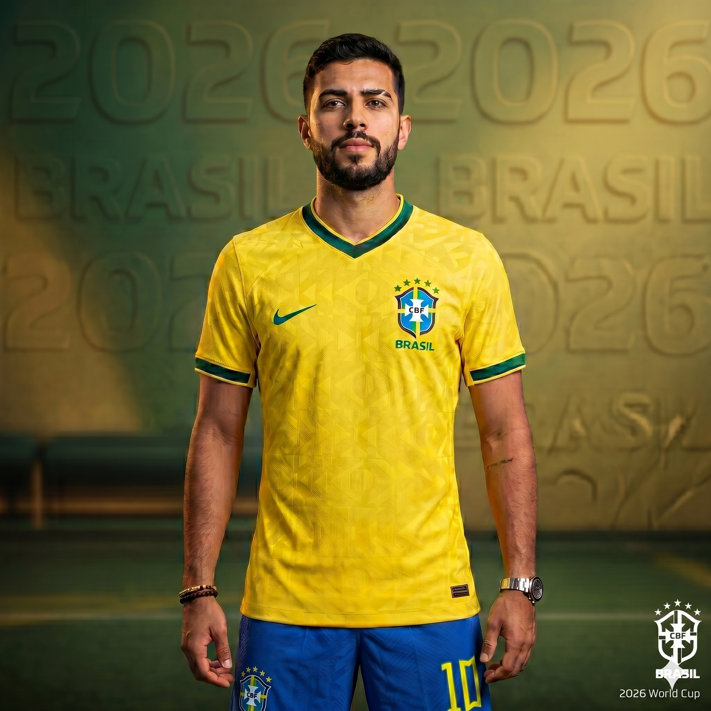 Brazil Men National Team Soccer Jersey - Yellow