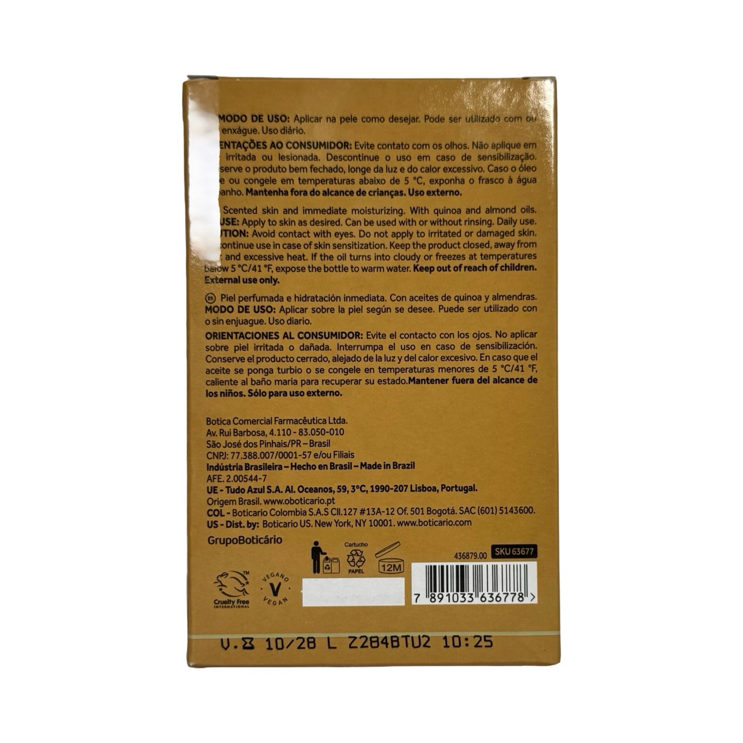 Nativa SPA Quinoa Óleo Glorioso Hidratante Corporal, 200ml