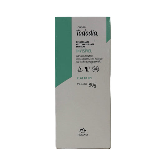 Natura Tododia Invisible Antiperspirant Deodorant Cream – Flor de Lis, 80g