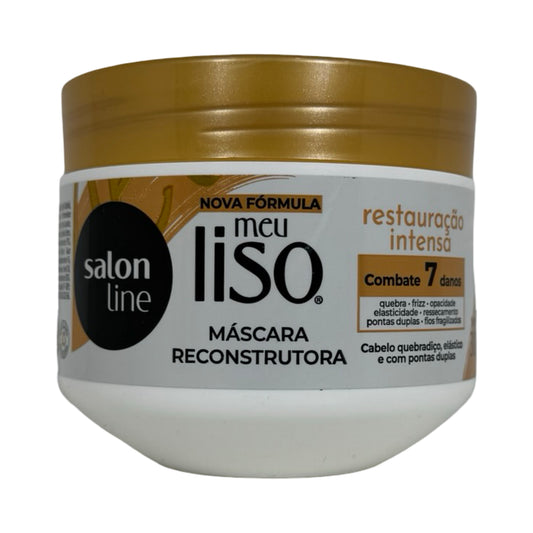 Salon Line Meu Liso Máscara Reconstrutora – Restauração Intensa Cabelos Danificados 300g