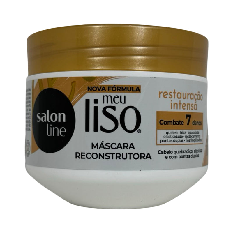 Salon Line Meu Liso Máscara Reconstrutora – Restauração Intensa Cabelos Danificados 300g