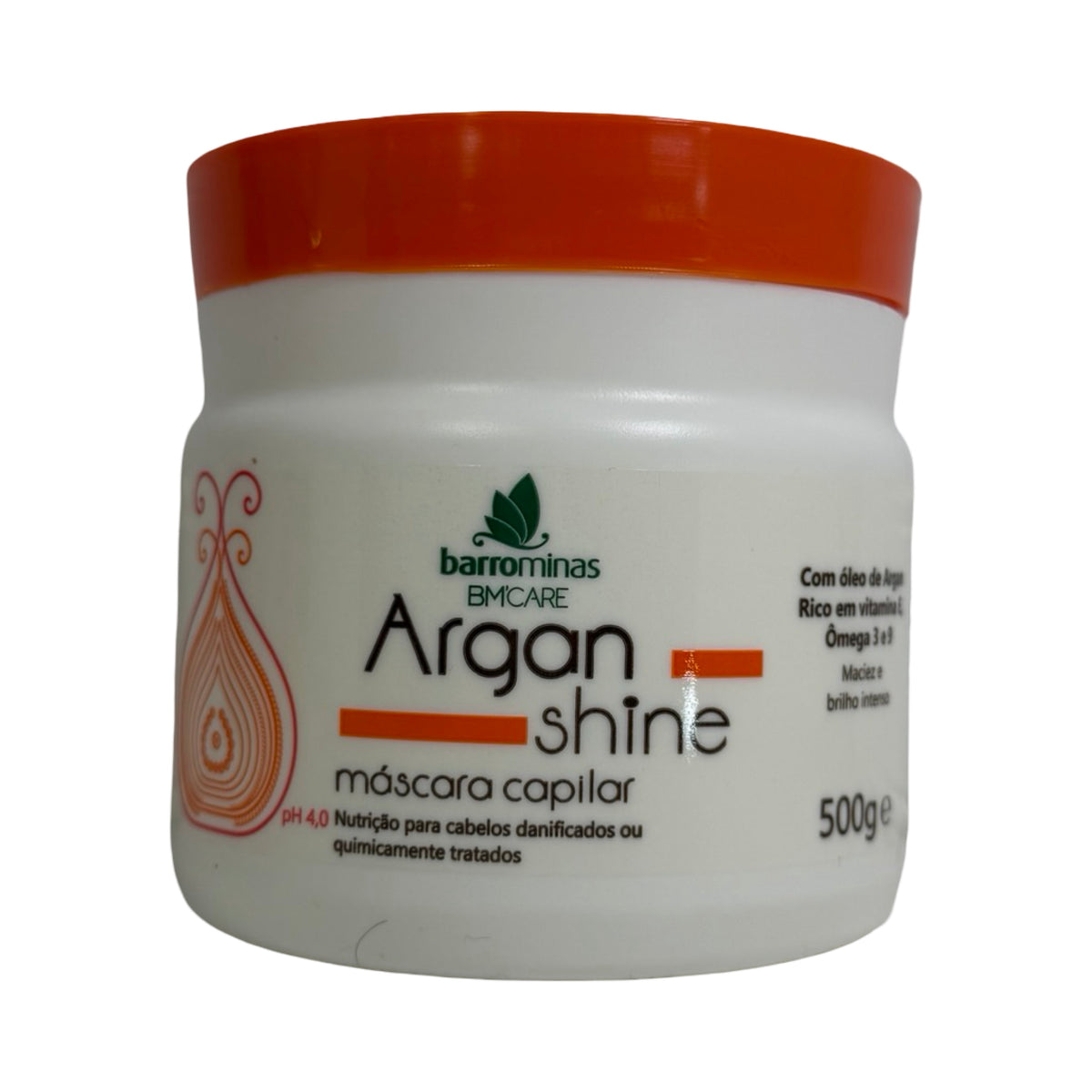 Barrominas Máscara Capilar BM'Care Argan Shine Nutrição e Brilho Intenso – 500g