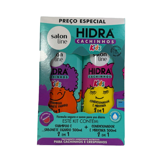 Kit Salon Line Hidra Cachinhos Kids 2 em 1 – Shampoo e Condicionador Preço Especial