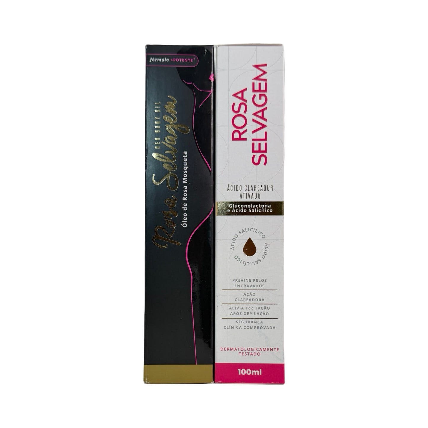 Óleo Corporal Rosa Selvagem Ácido Clareador Ativado 100ml – Óleo de Rosa Mosqueta