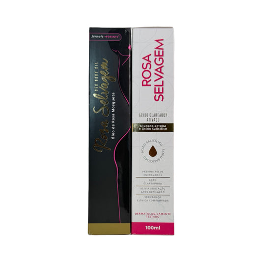 Óleo Corporal Rosa Selvagem Ácido Clareador Ativado 100ml – Óleo de Rosa Mosqueta