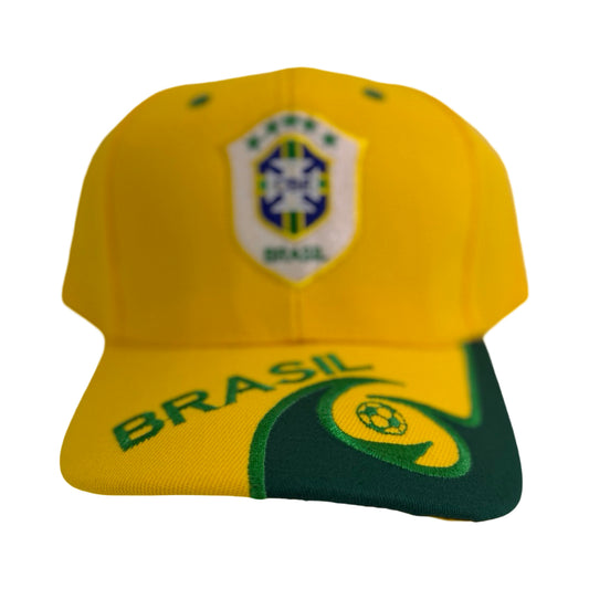 Boné Seleção Brasileira Copa do Mundo 2026 – Amarelo Bordado Premium