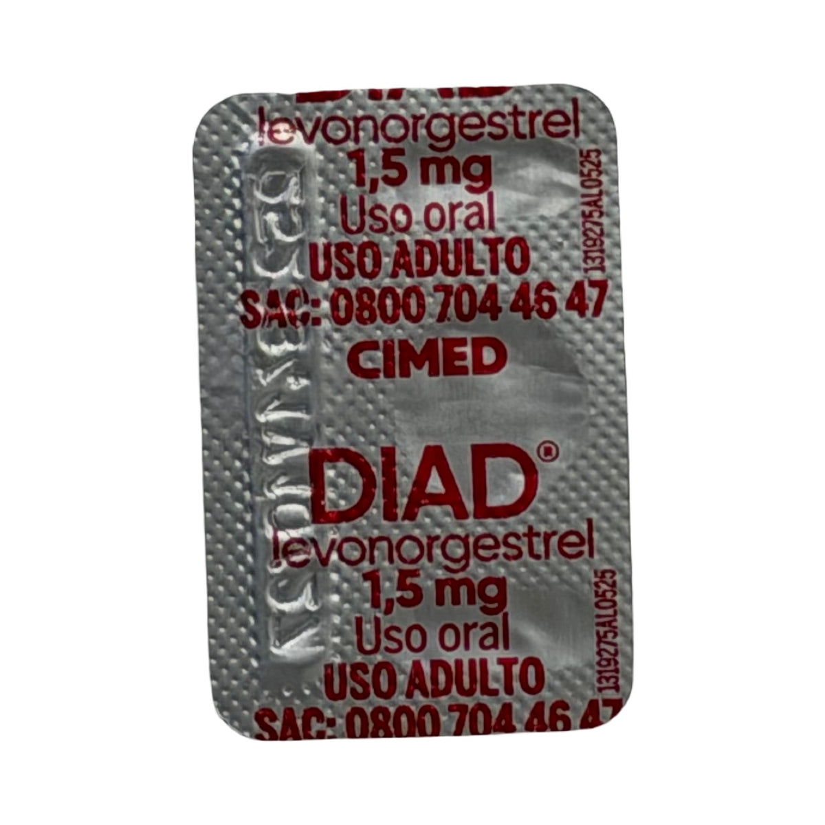 DIAD Levonorgestrel 1,5mg Cimed – Pílula do Dia Seguinte (Dose Única)