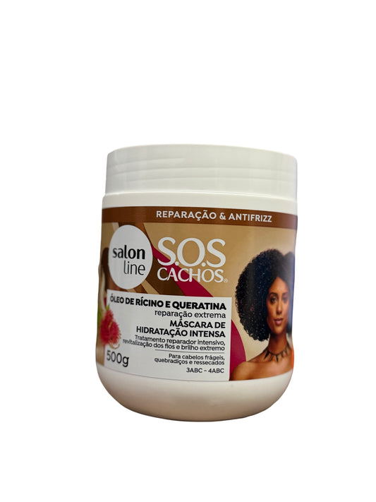 Máscara de Hidratação Intensa Salon Line S.O.S Cachos Óleo de Rícino e Queratina 500g