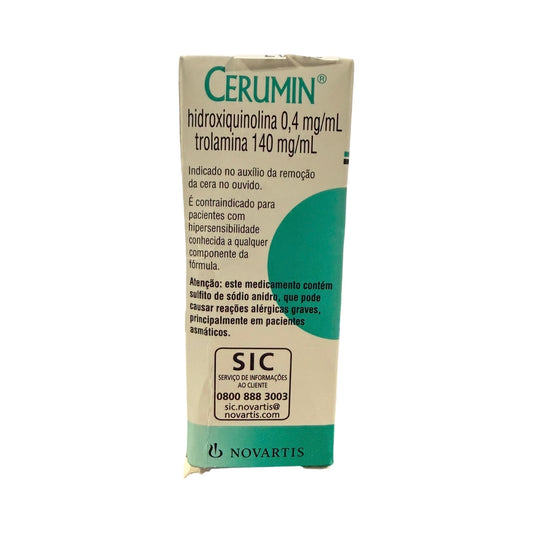 Cerumin Gotas Otológicas Novartis – Hidroxiquinolina 0,4 mg/mL e Trolamina 140 mg/mL