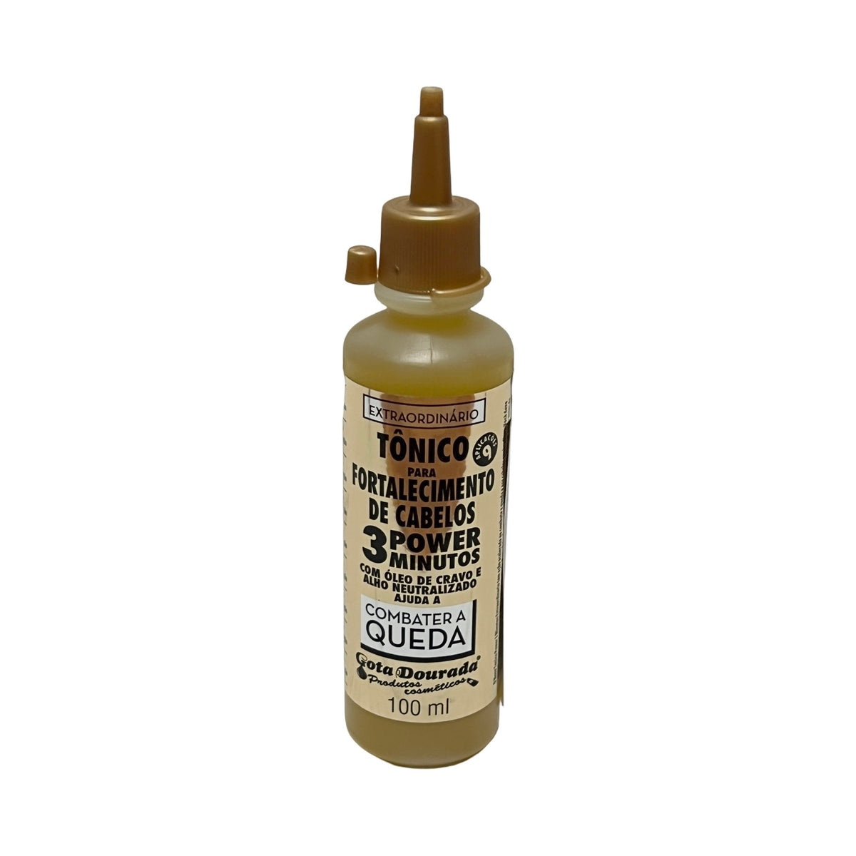Tônico para Fortalecimento de Cabelos Gota Dourada Extraordinário 3 Minutos Power (Alho Neutralizado e Óleo de Cravo) – 100ml