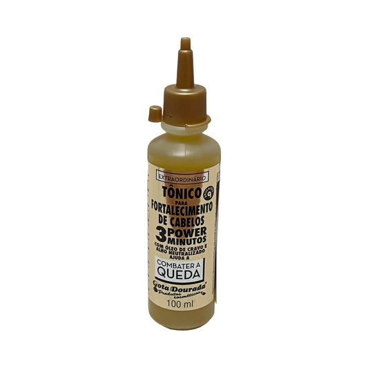 Tônico para Fortalecimento de Cabelos Gota Dourada Extraordinário 3 Minutos Power (Alho Neutralizado e Óleo de Cravo) – 100ml