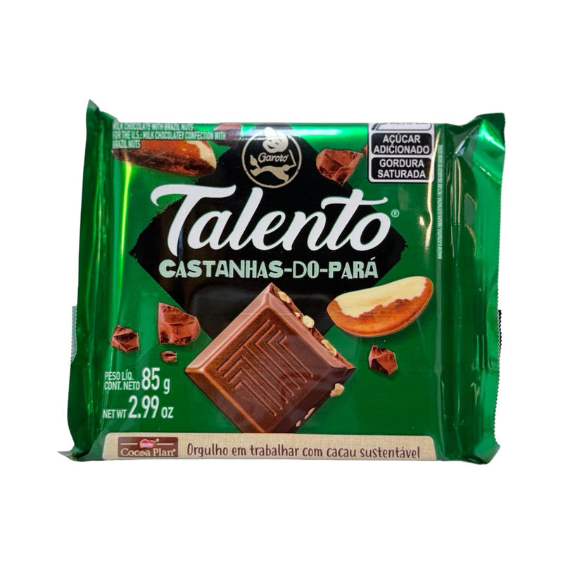 Chocolate Garoto Talento Castanhas-do-Pará 85g
