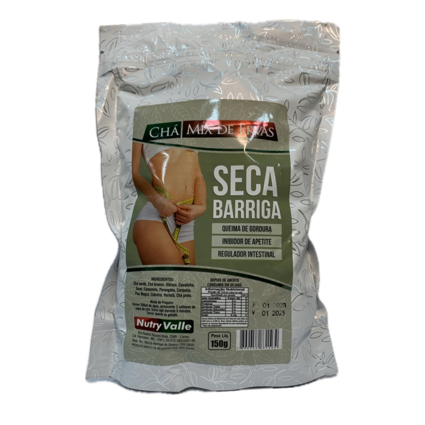 Chá Seca Barriga NutryValle 150g - Mix de Ervas Natural
