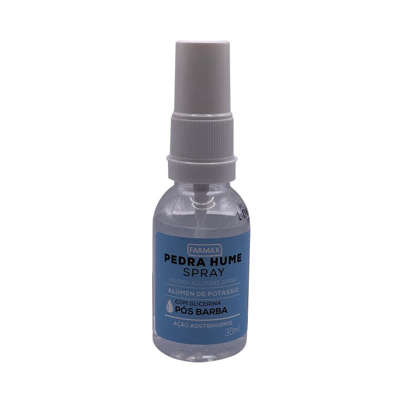 Frasco spray de Pedra Hume Farmax com glicerina 30 ml