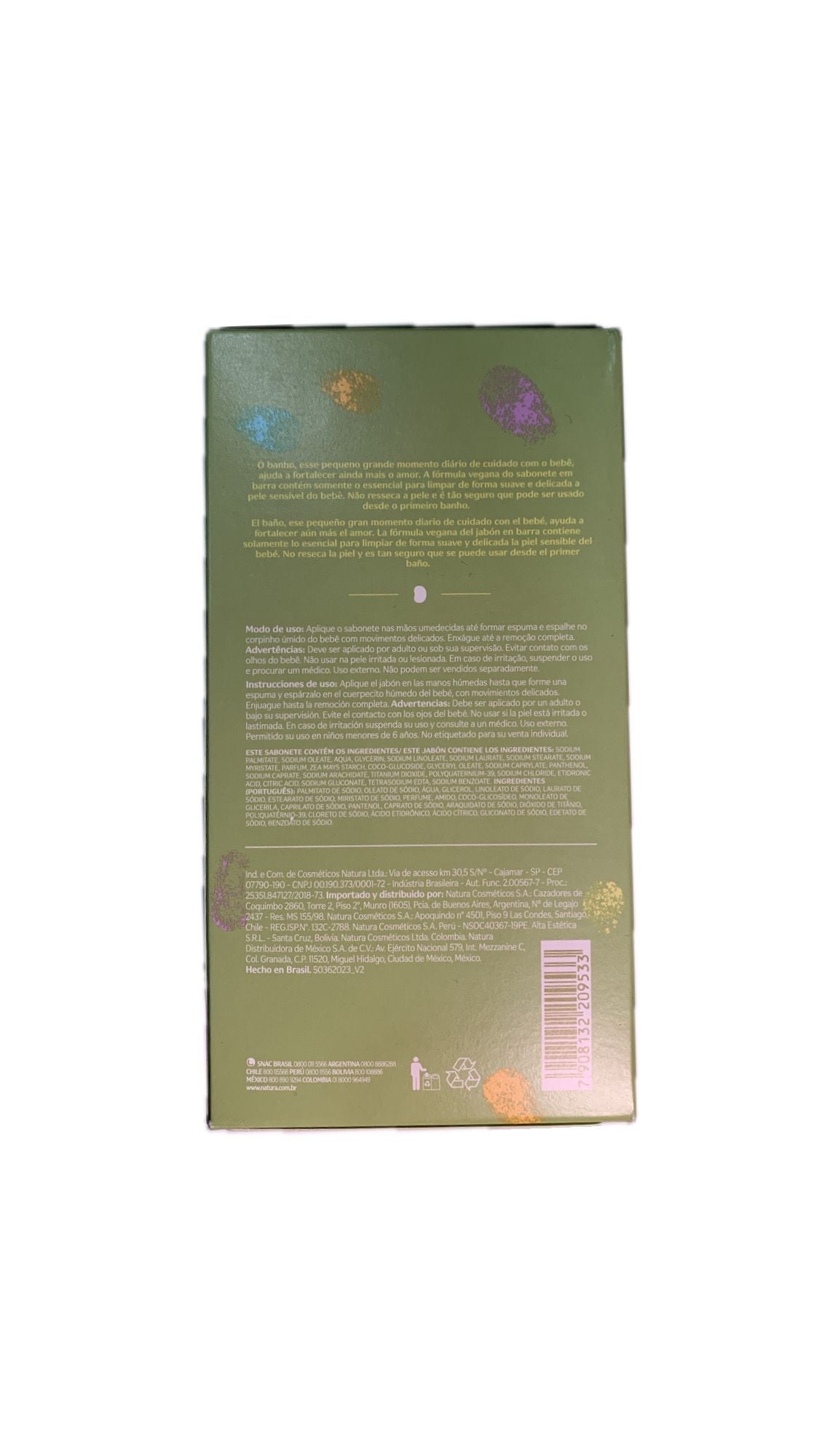 Natura - Mamae e Bebe Tradicional - (5) Sabonetes em Barra 500g