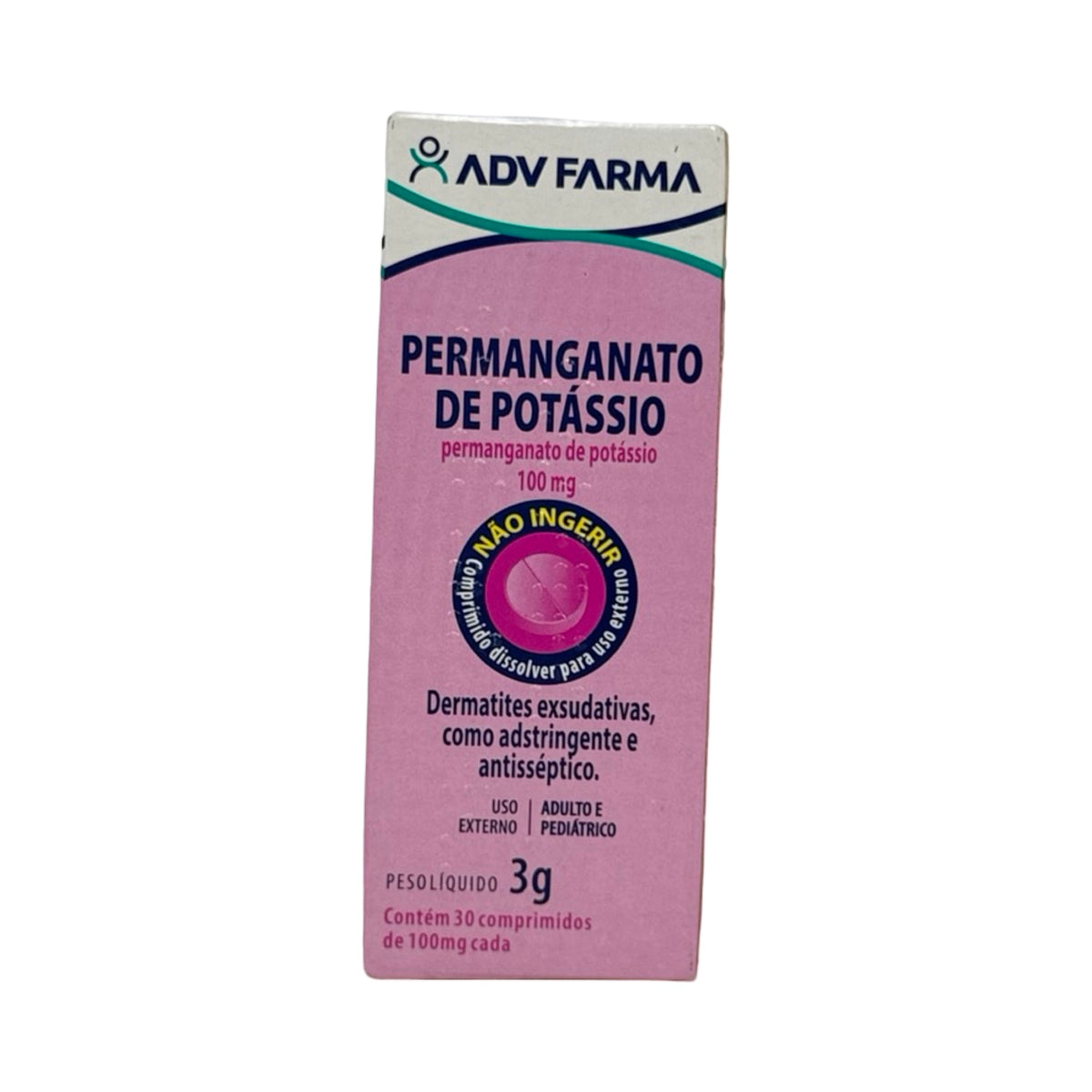 Permanganato de Potássio 100mg – ADV Farma – 30 Comprimidos