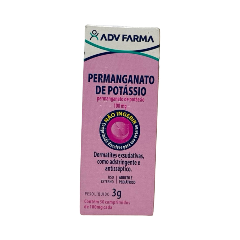 Permanganato de Potássio 100mg – ADV Farma – 30 Comprimidos