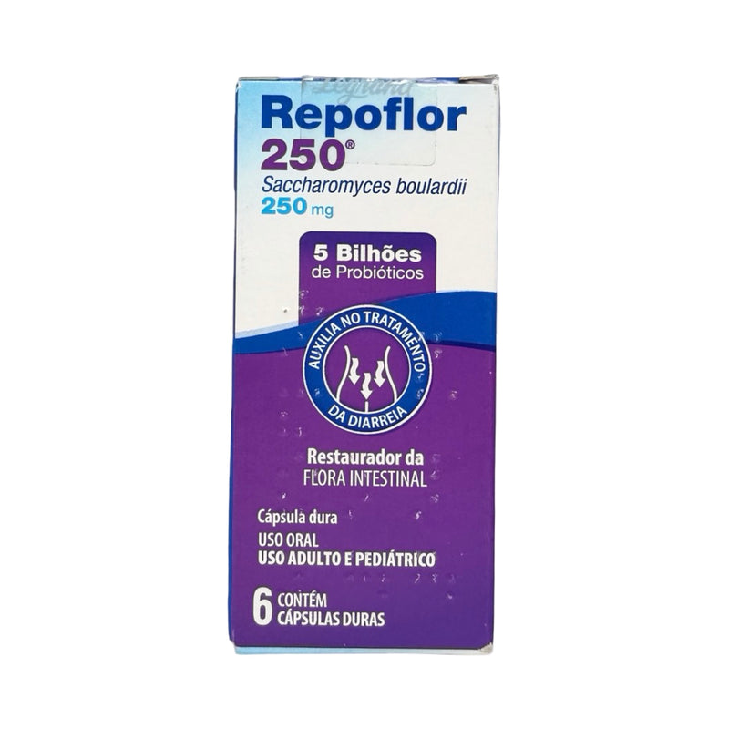Repoflor 250 – Saccharomyces boulardii 250mg – 6 Cápsulas