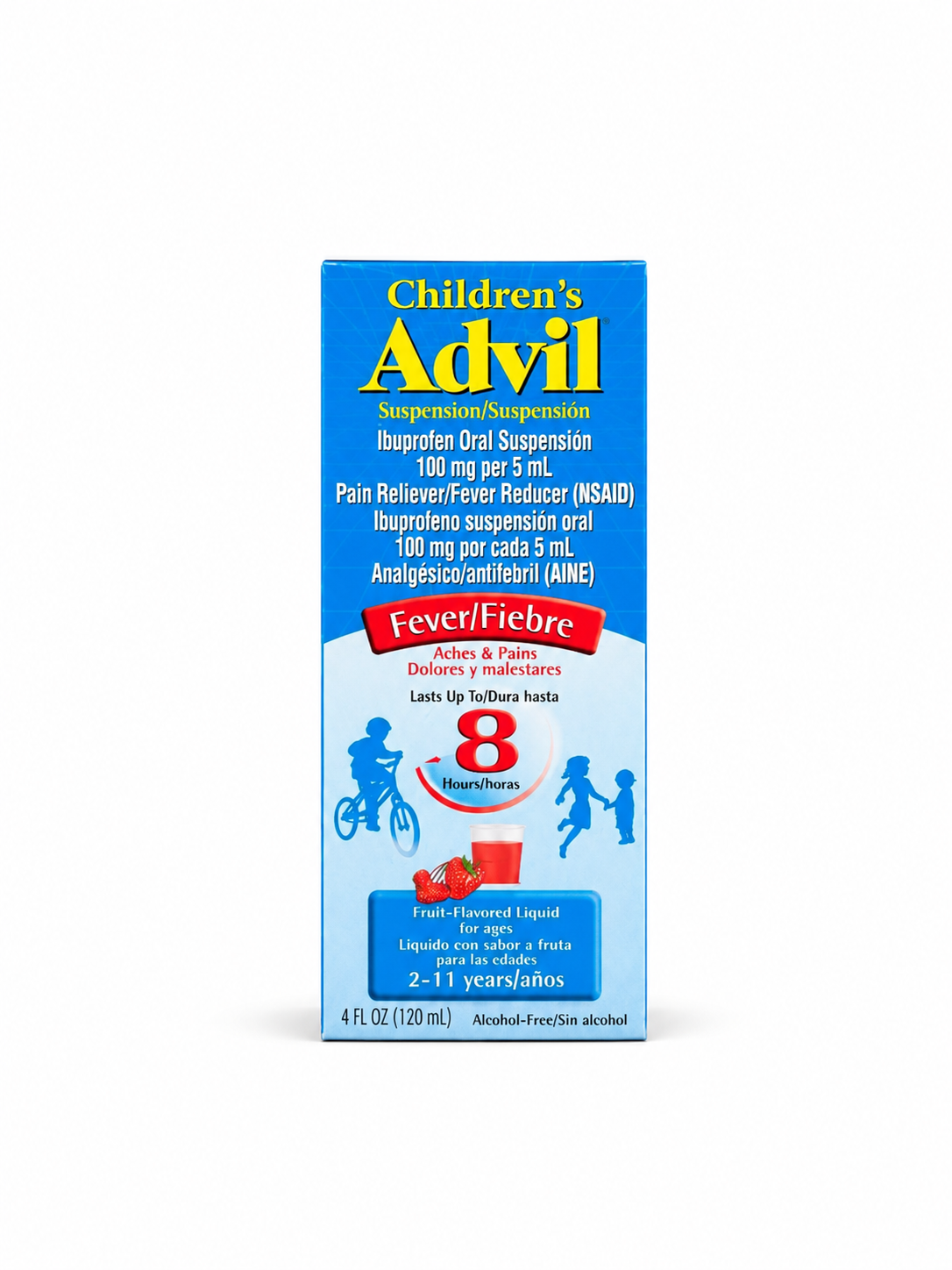 Children’s Advil Ibuprofeno Infantil 100 mg/5 mL – Sabor Frutas 120 mL