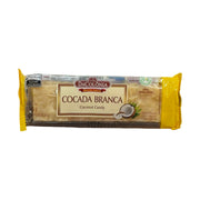 Cocada Branca DaColônia em tablete de 130g, embalagem amarela com rótulo Coconut Candy
