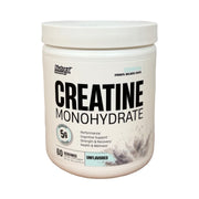 Pote branco da Creatina Monohidratada Nutrex Essentials sem sabor, 5 g de creatina micronizada por dose, 300 g (60 doses)