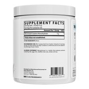 Rótulo da Creatina Nutrex Essentials: 5 g de creatina monohidratada micronizada por dose, sem outros ingredientes