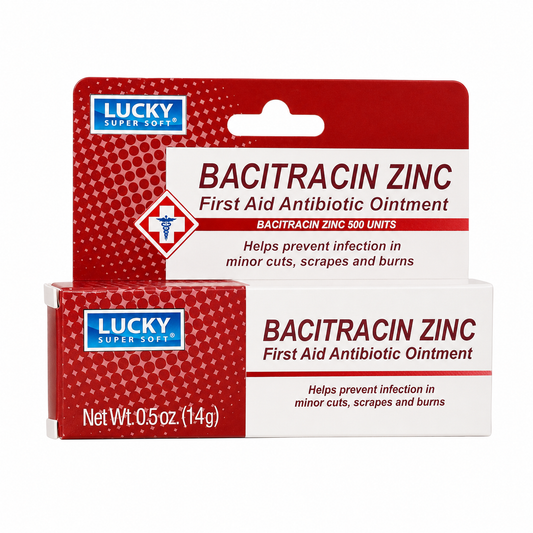 Pomada Bacitracina de Zinco Lucky Super Soft 14g – Antibiótico para Pequenos Cortes e Queimaduras