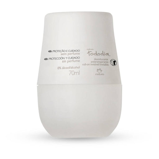Desodorante roll-on Natura Tododia Sem Perfume 70 ml, frasco branco