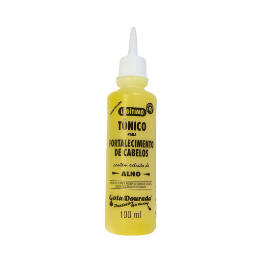 Legítimo Tônico para Fortalecimento de Cabelos Gota Dourada com Extrato de Alho – 100ml