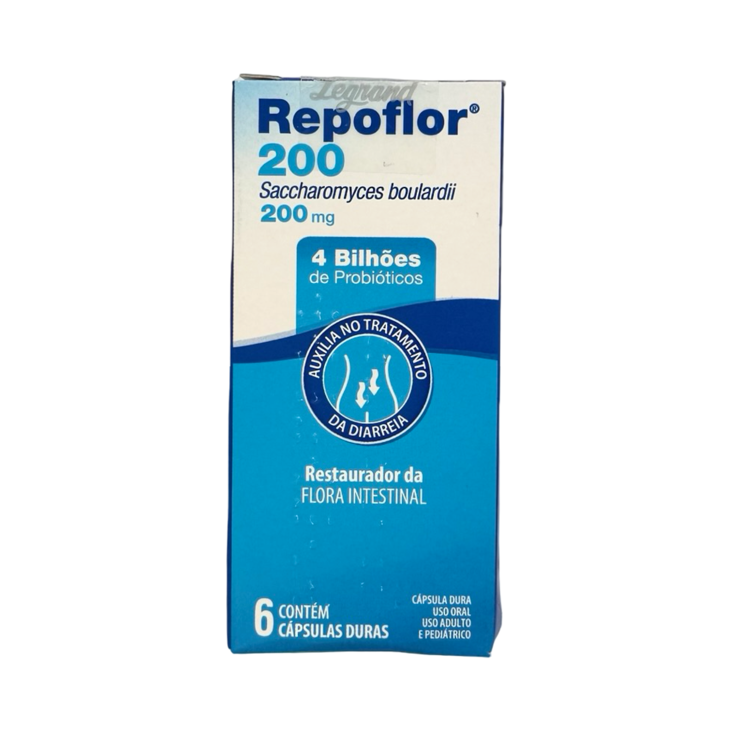 Probiótico Repoflor 200mg Legrand – Caixa com 6 Cápsulas Duras