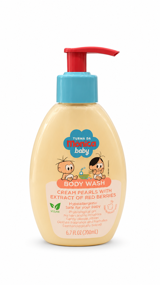 Sabonete Líquido Infantil Turma da Mônica Baby Body Wash Frutas Vermelhas 200ml