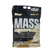 Saco do hipercalórico Nutrex Mass Infusion sabor baunilha, 12 lb (5,45 kg): 50 g de proteína, 200 g de carboidratos e 1.100 calorias por porção