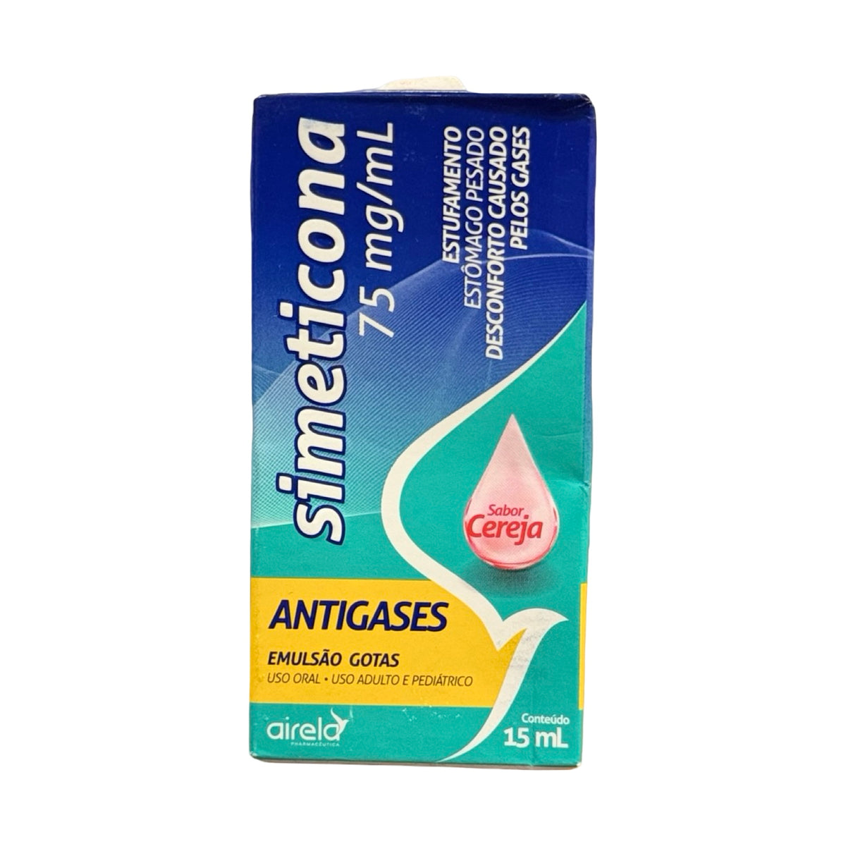 Simeticona Airela 75mg/mL Emulsão Gotas Antigases Sabor Cereja – 15ml