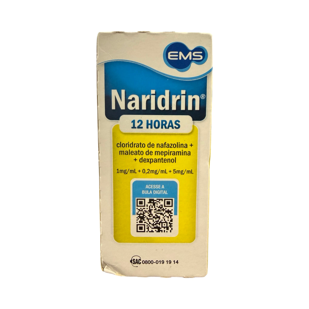 Descongestionante Nasal Naridrin 12 Horas EMS (Nafazolina + Mepiramina + Dexpantenol)