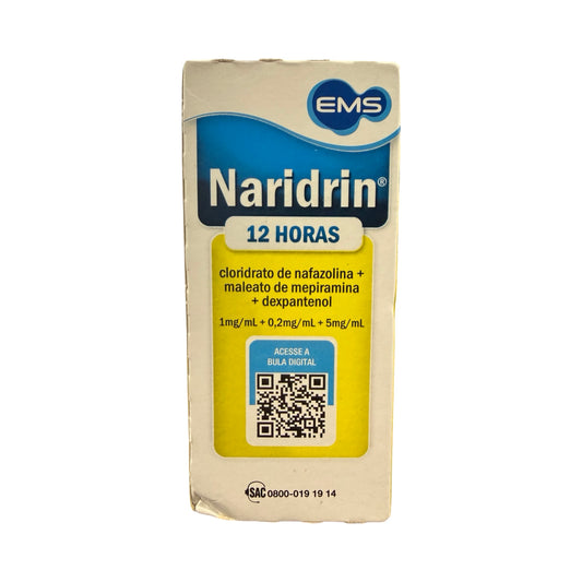 Descongestionante Nasal Naridrin 12 Horas EMS (Nafazolina + Mepiramina + Dexpantenol)