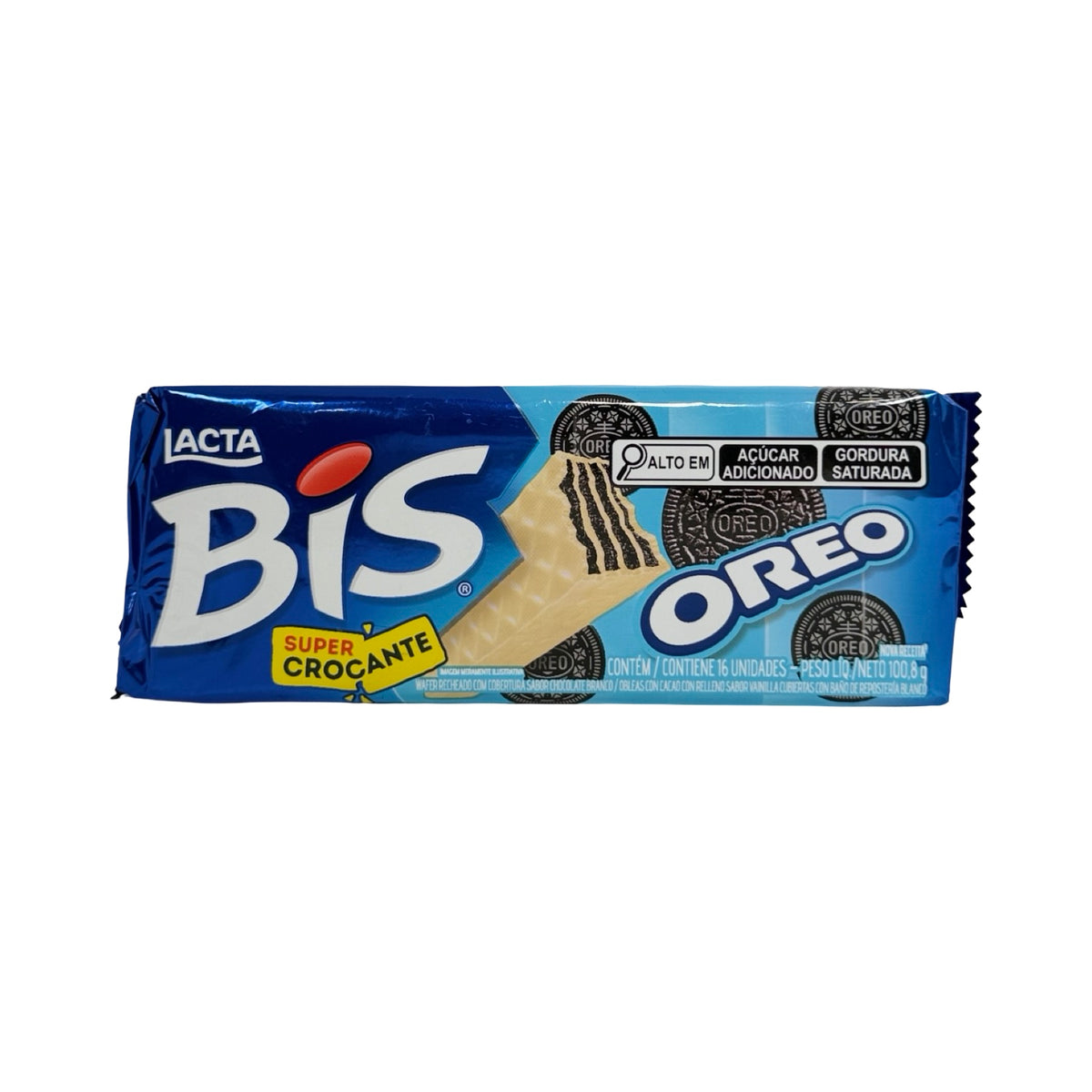 Wafer Lacta Bis Oreo 100,8g (16 Unidades)