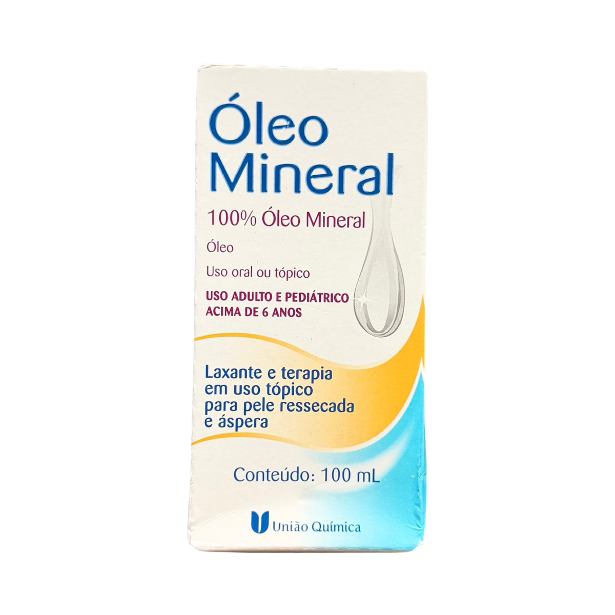 Óleo Mineral 100% Puro União Química Uso Oral e Tópico – 100ml