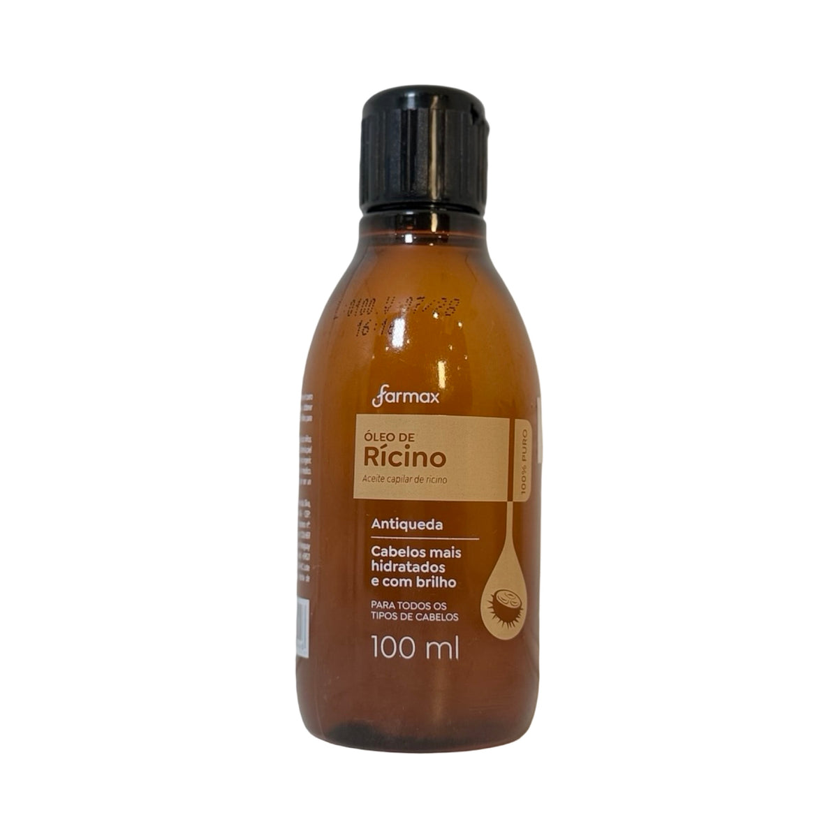 Frasco de Óleo de Rícino Farmax 100% puro 100 ml