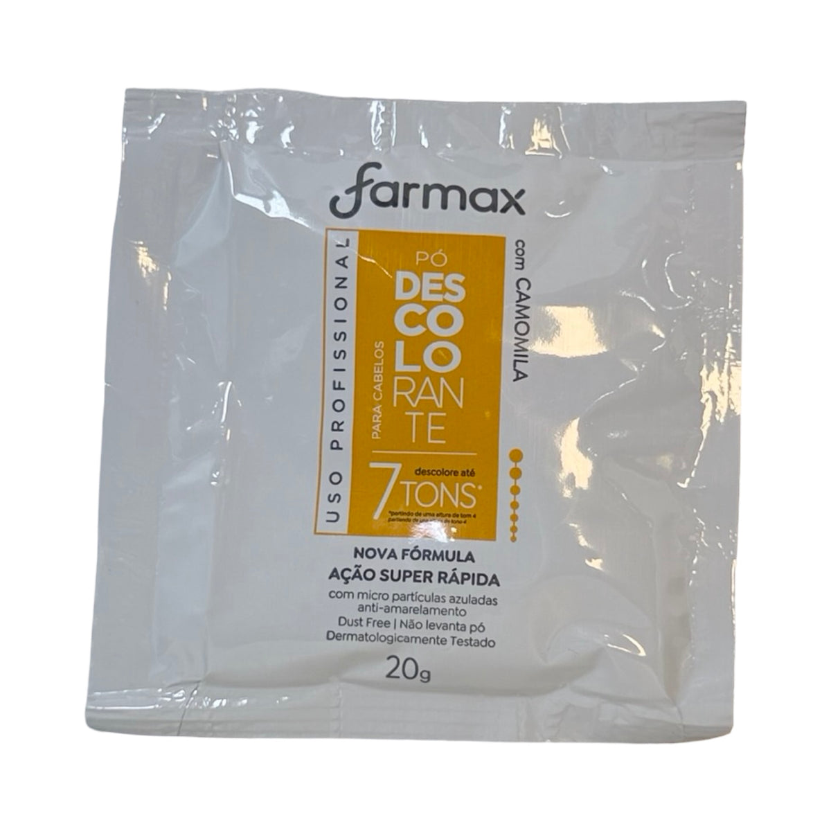 Pó Descolorante Farmax com Camomila Ação Super Rápida (Descolore até 7 Tons) – 20g