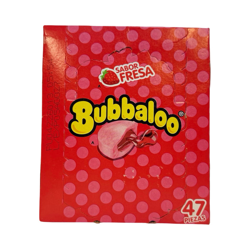 Chiclete Bubbaloo Morango – Caixa com 47 Unidades