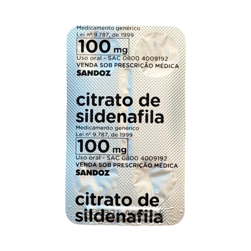 Citrato de Sildenafila 100mg Sandoz – 4 Comprimidos Revestidos