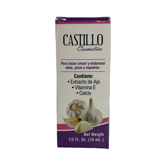 Castillo Cosmetics Garlic Nail Treatment – Growth & Hardener with Vitamin E & Calcium (15mL)
