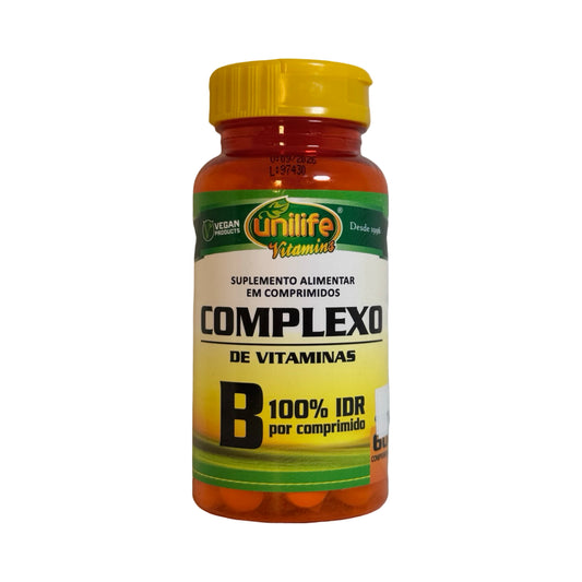 Unilife Complexo de Vitaminas B 60 Comprimidos – 100% IDR Vegano