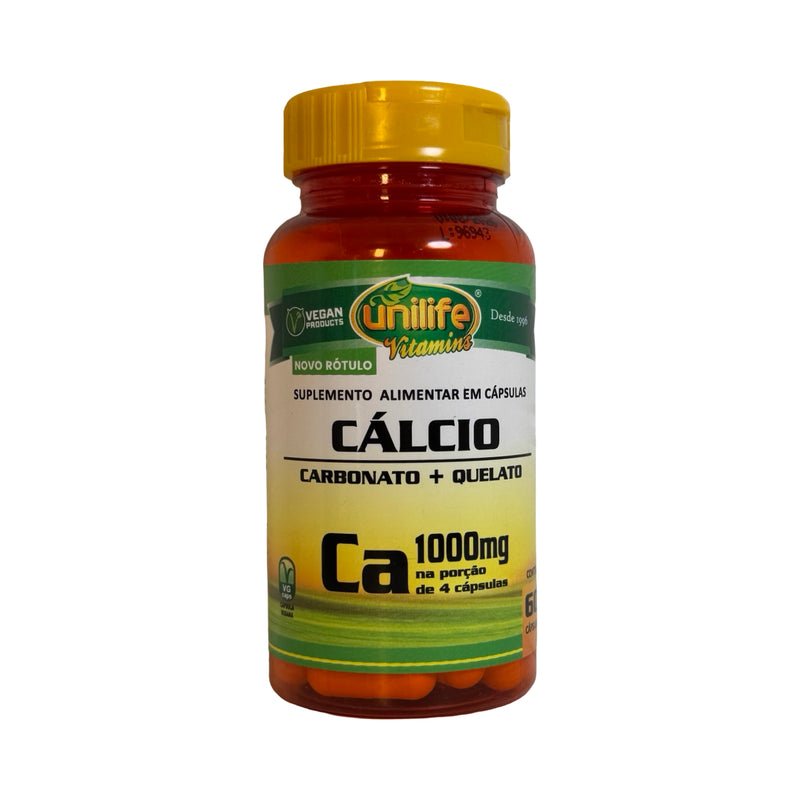 Unilife Cálcio Suplemento Alimentar Cápsulas 60 Unidades