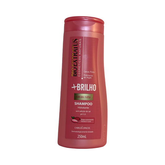 Bio Extratus +Brilho Cacau Ruby Shampoo 250mL – Hydrating Shine Shampoo for Dull Hair